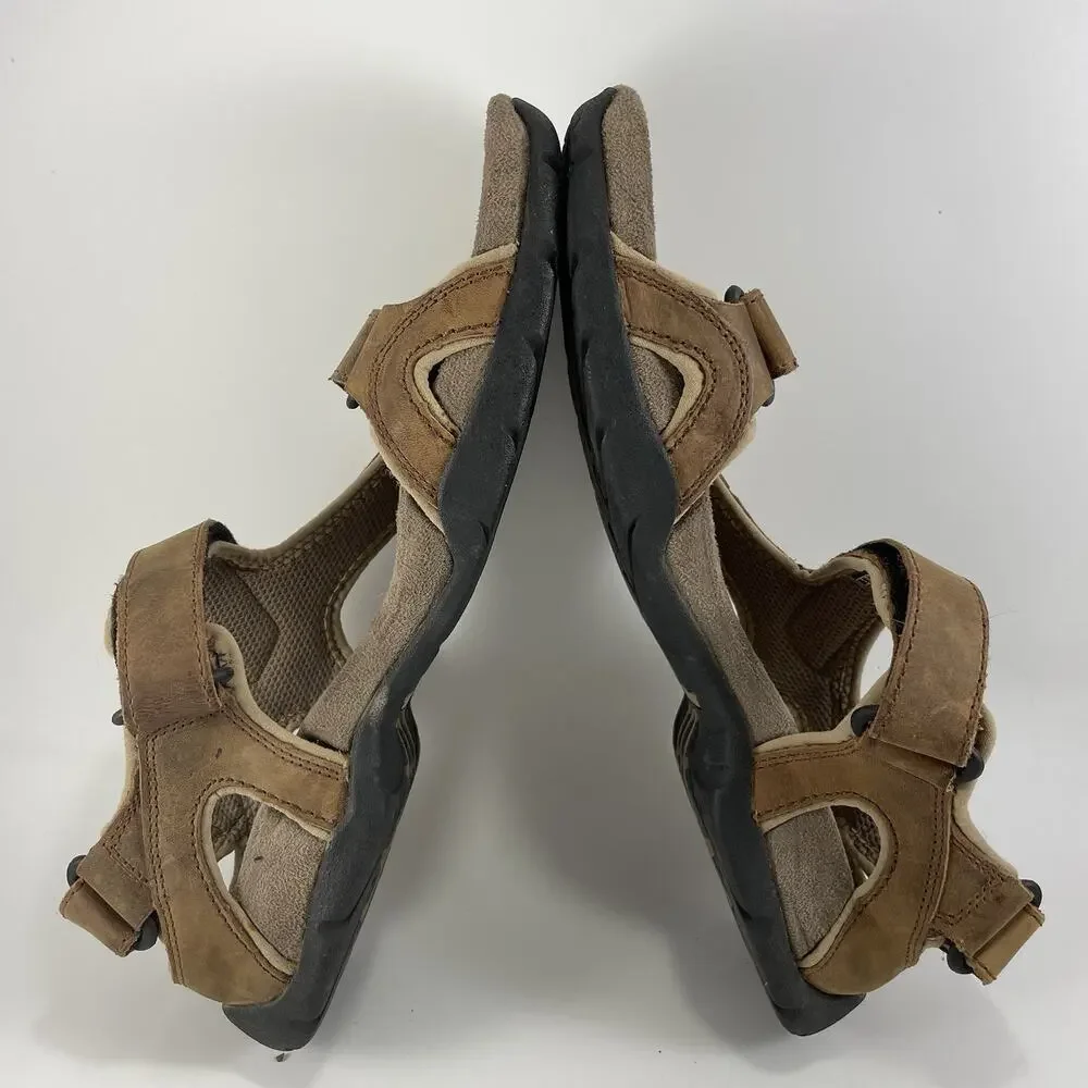 Teva Fossil Canyon Hiking Leather Active Sandals Brown Leather 6101 Mens Size 12